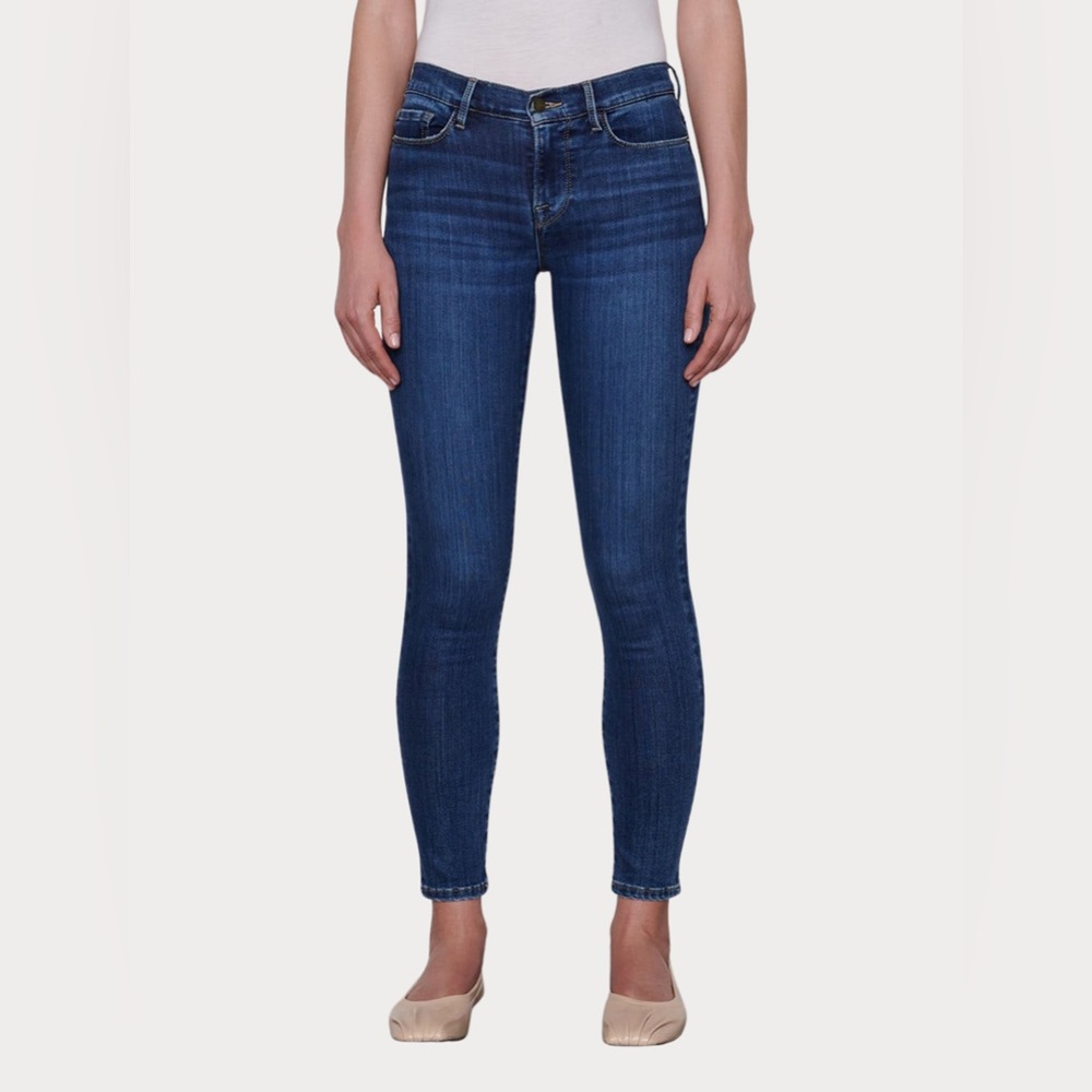 FRAME- Le Skinny de Jeanne Crop Dark Washed